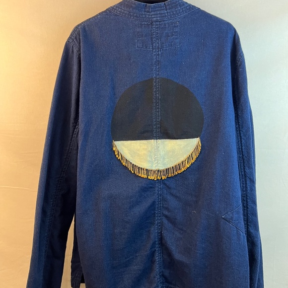 Free City - Dark Denim - Kimono - Texas Tokyo Moon - Safety Pins - RARE - Medium - Picture 2 of 9
